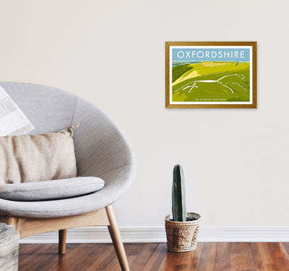 The Uffington White Horse Oxfordshire Art Print by Stephen Millership A3 Print Only
