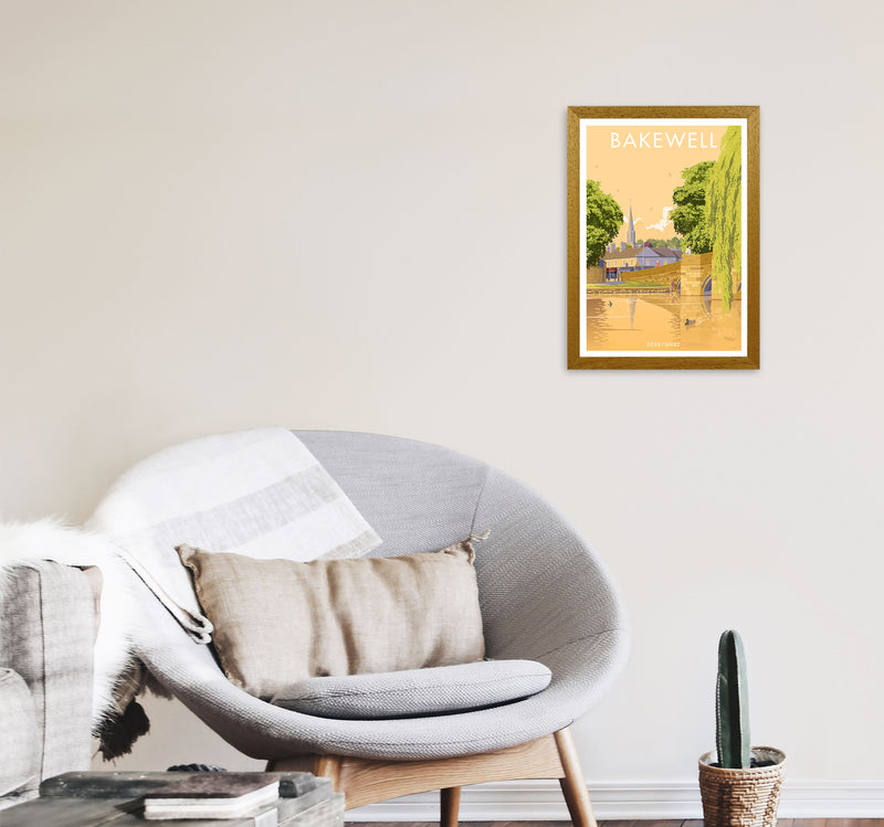 Bakewell Derbyshire Travel Art Print by Stephen Millership A3 Print Only