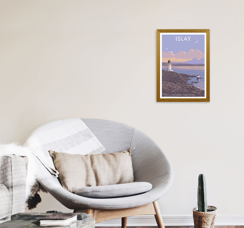 Loch Indaal Islay Travel Art Print by Stephen Millership A3 Print Only