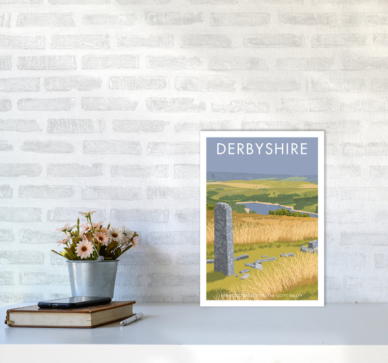 Derbyshire Errwood Travel Art Print By Stephen Millership A3 Black Frame