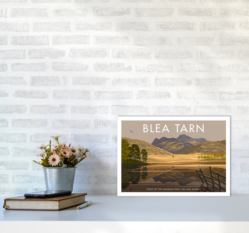 The Lakes Blea Tarn Travel Art Print By Stephen Millership A3 Black Frame