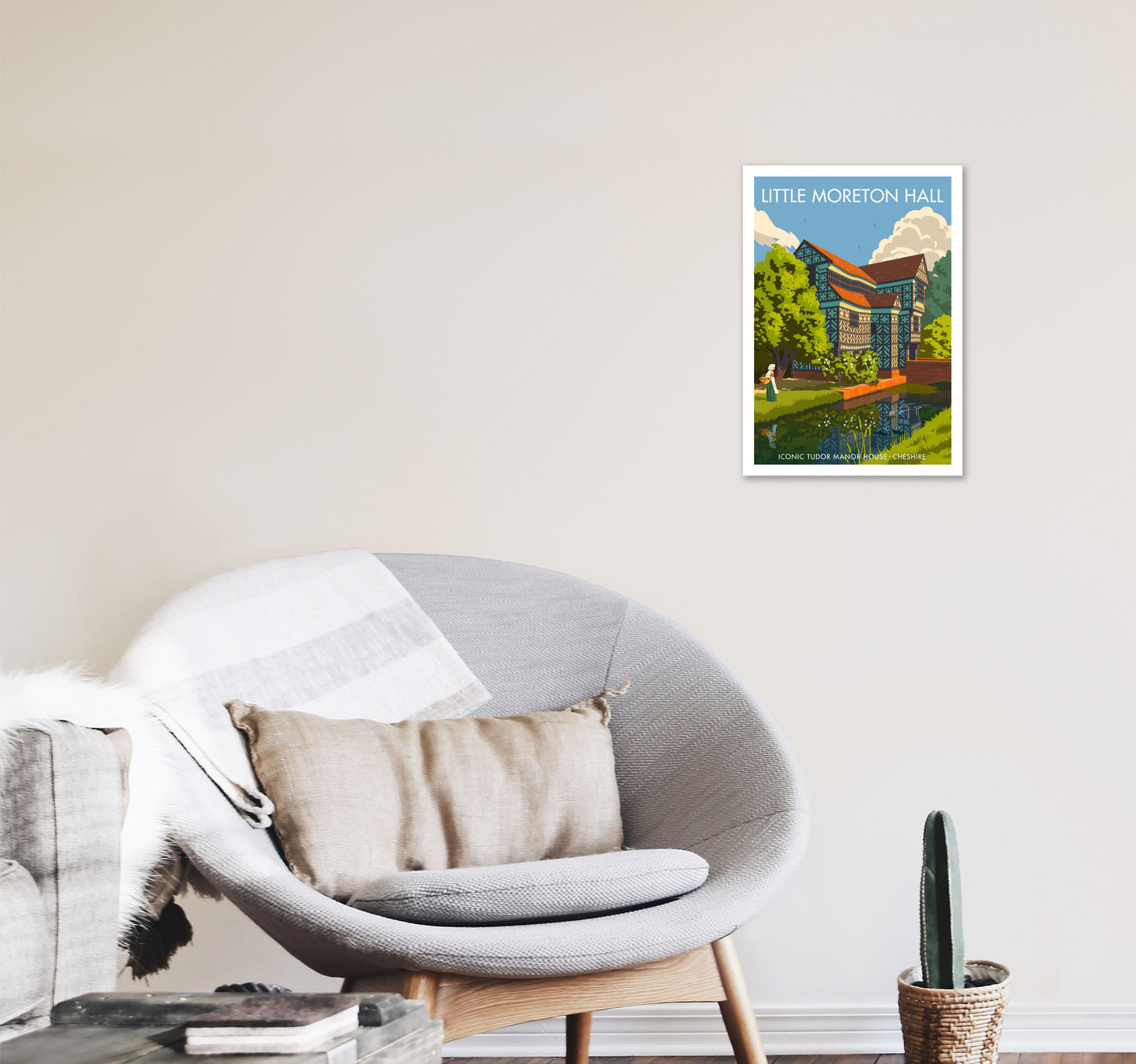 Little Moreton Hall by Stephen Millership A3 Black Frame