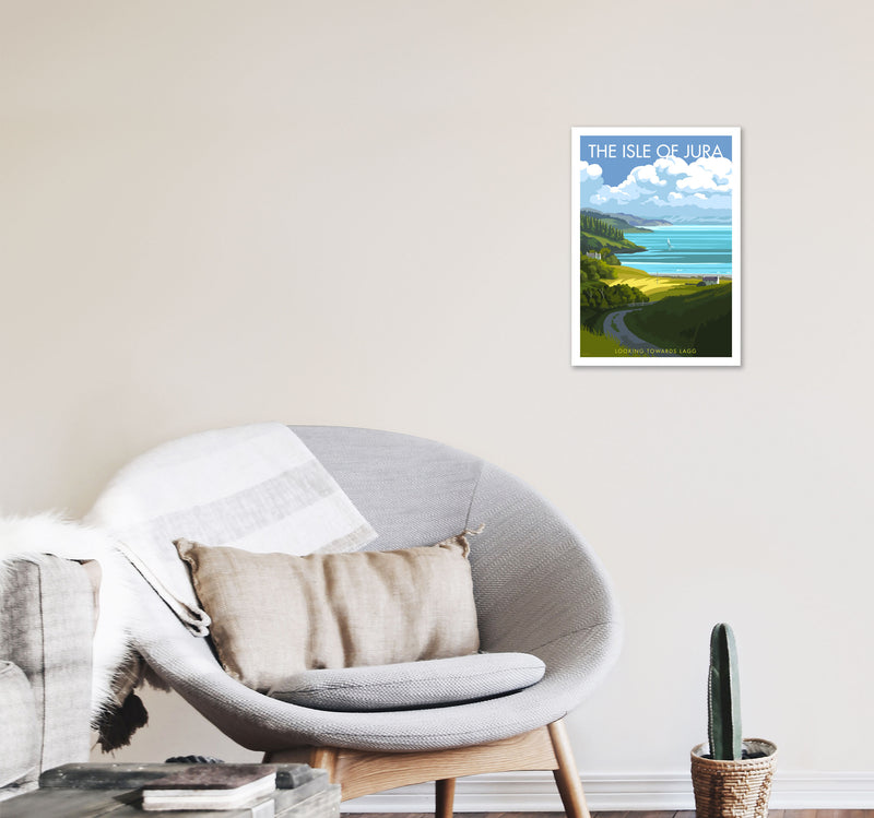 The Isle of Jura Art Print by Stephen Millership A3 Black Frame