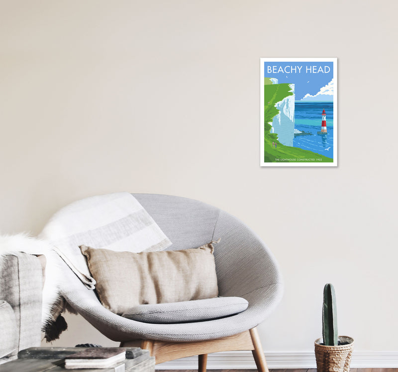 Beachy Head by Stephen Millership A3 Black Frame