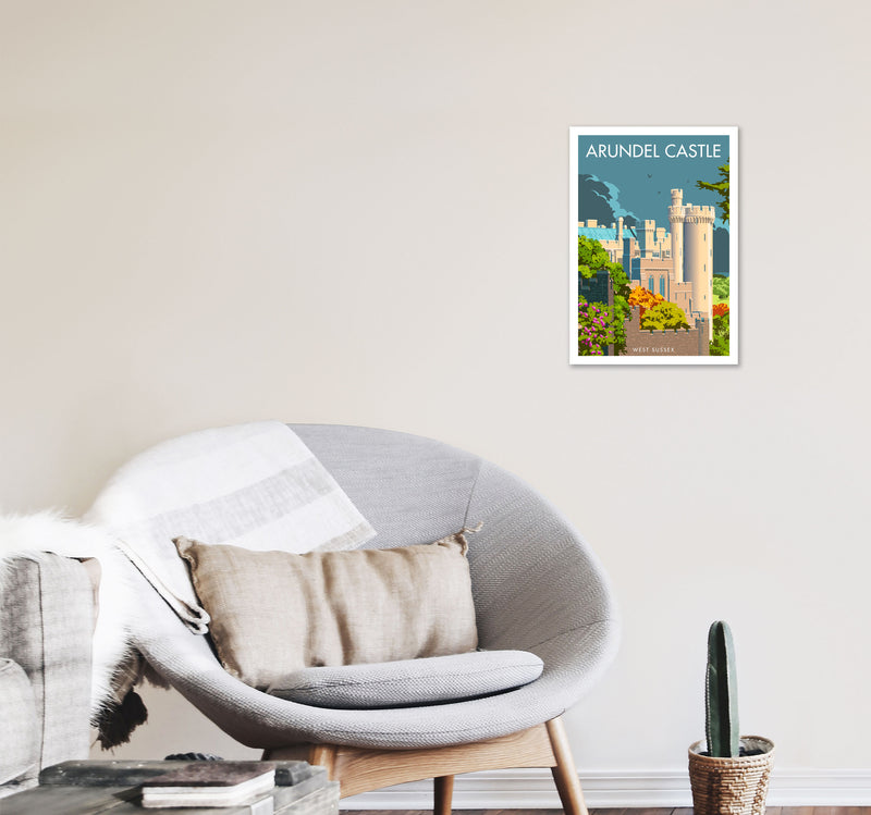 Arundel Castle Sussex Art Print by Stephen Millership A3 Black Frame