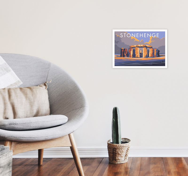 Stonehenge by Stephen Millership A3 Black Frame