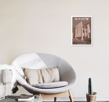 Glasgow Art Print by Stephen Millership A3 Black Frame