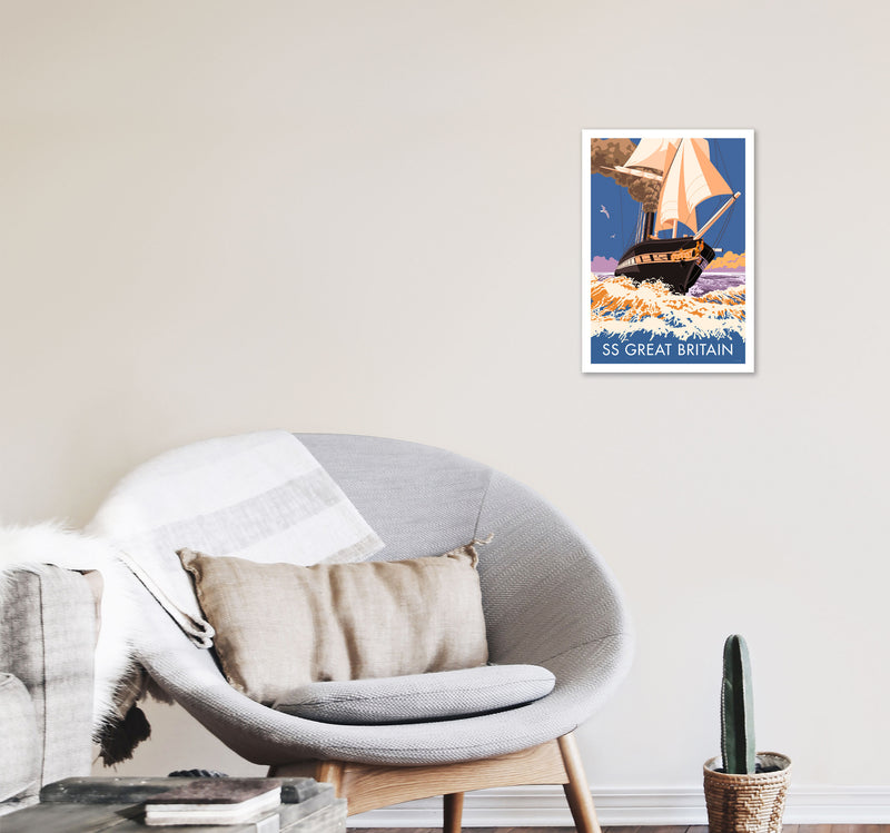 SS Great Britain Art Print by Stephen Millership A3 Black Frame