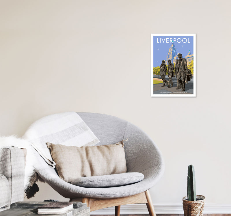 Liverpool Art Print by Stephen Millership A3 Black Frame