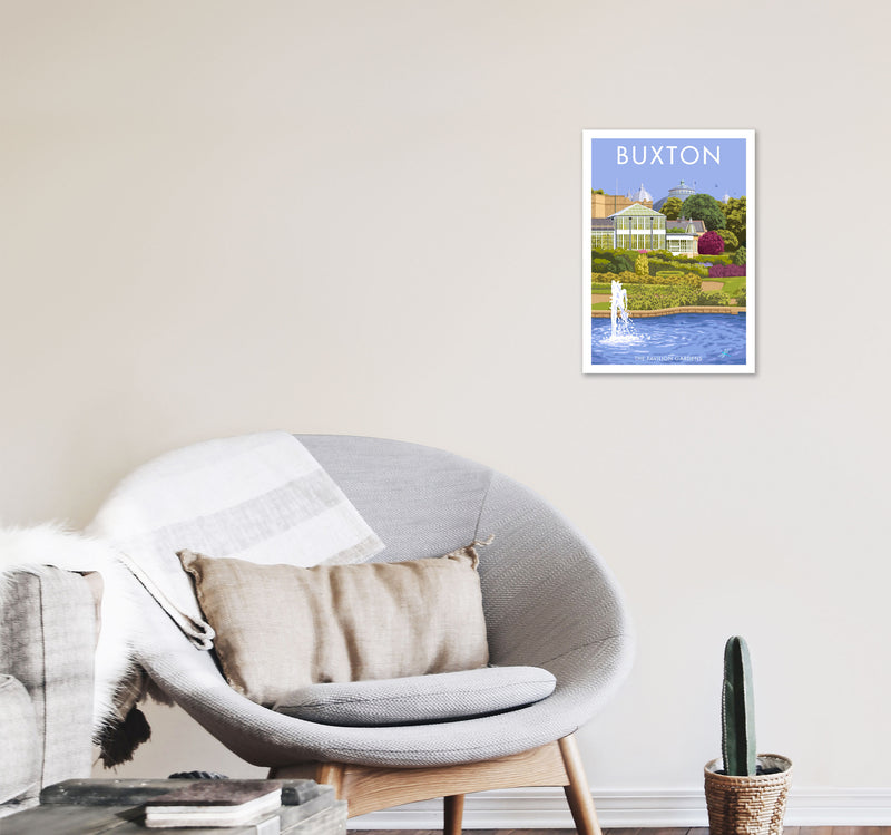 Buxton Derbyshire Travel Art Print by Stephen Millership A3 Black Frame