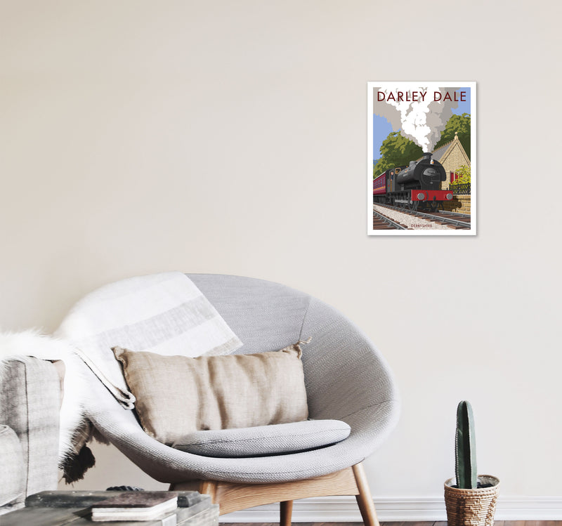 Darley Dale Derbyshire Travel Art Print by Stephen Millership A3 Black Frame