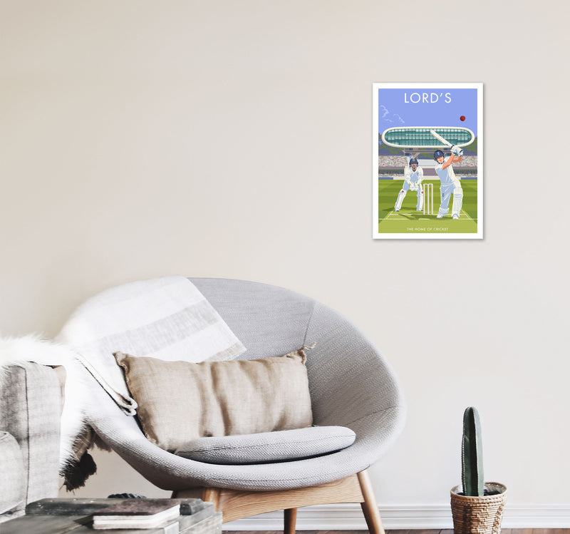 Lord's Travel Art Print by Stephen Millership A3 Black Frame