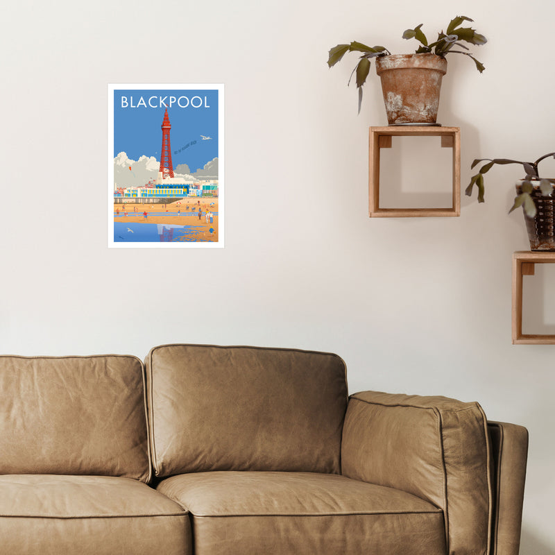 Blackpool 3 Art Print by Stephen Millership A3 Black Frame