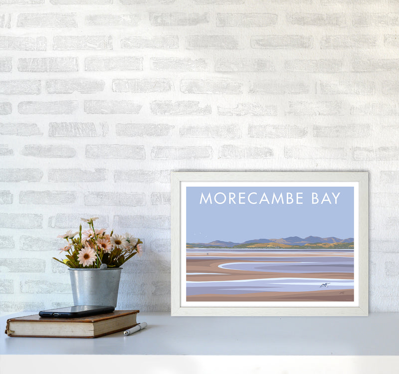 Morecambe Bay Travel Art Print By Stephen Millership A3 Oak Frame