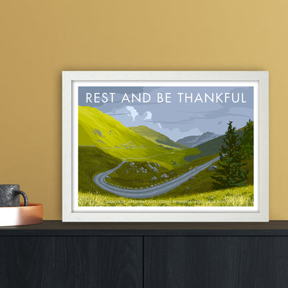 Scotland Rest And Be Thankful Art Print by Stephen Millership A3 Oak Frame