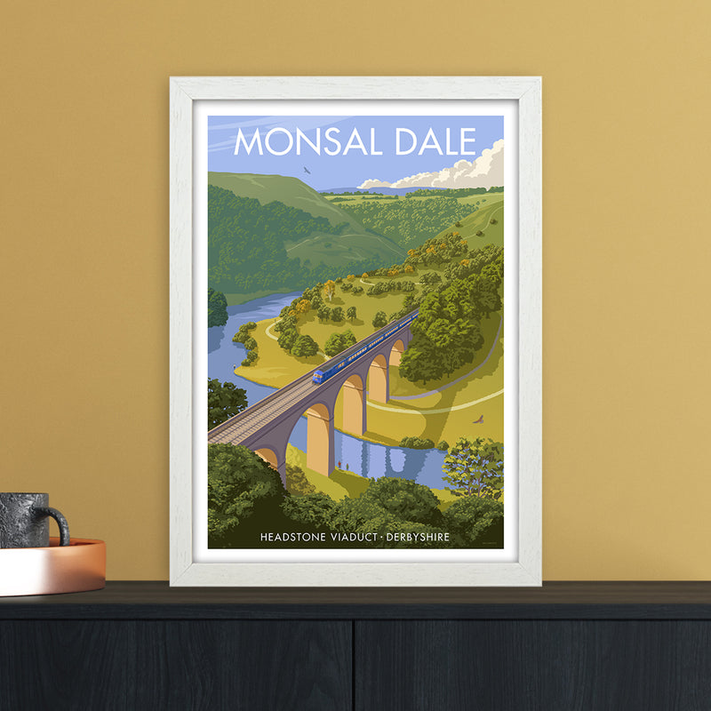 Derbyshire Monsal Dale 2 Art Print by Stephen Millership A3 Oak Frame