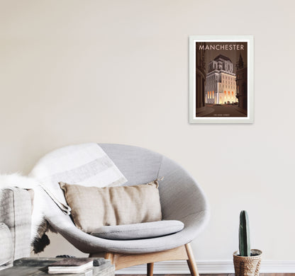 Manchester by Stephen Millership A3 Oak Frame