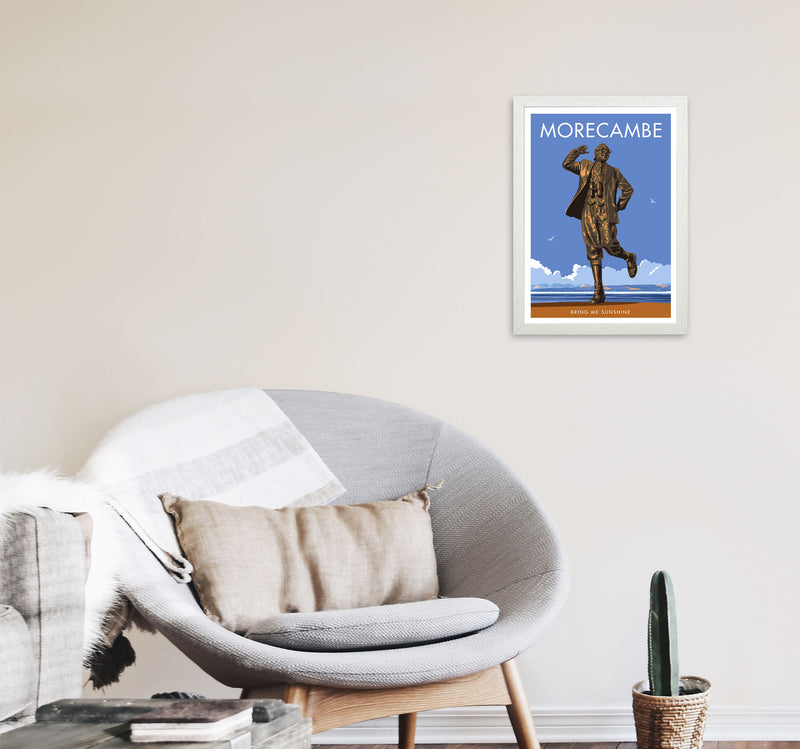Morecambe by Stephen Millership A3 Oak Frame