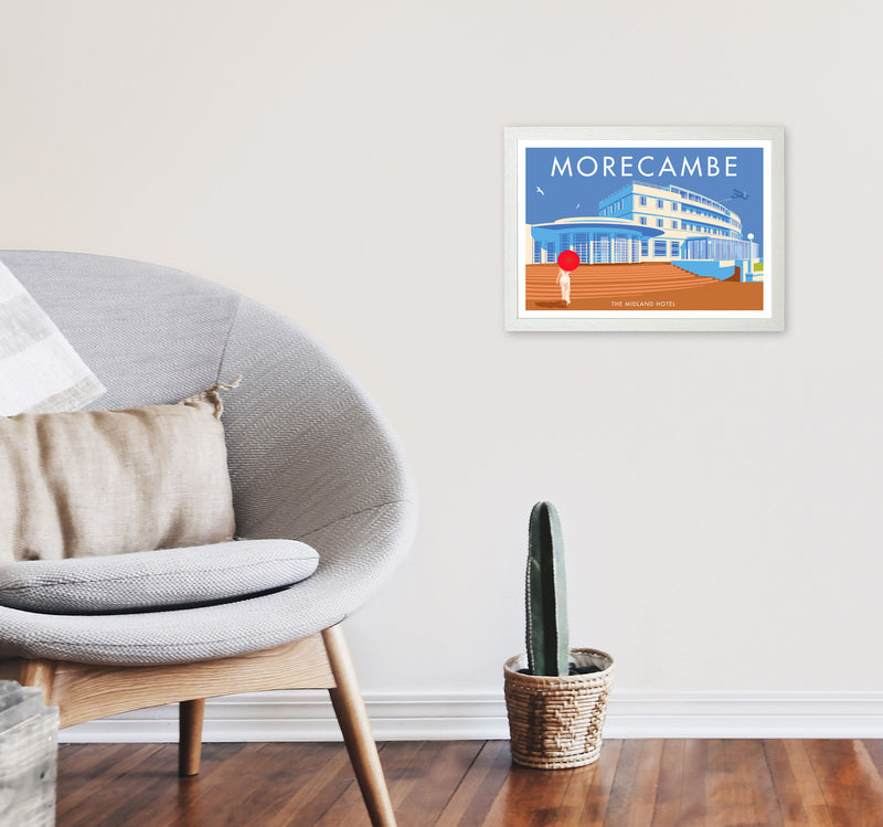Morecambe by Stephen Millership A3 Oak Frame