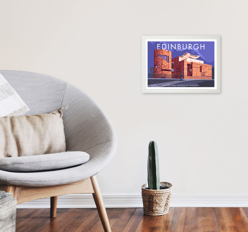 Edinburgh by Stephen Millership A3 Oak Frame
