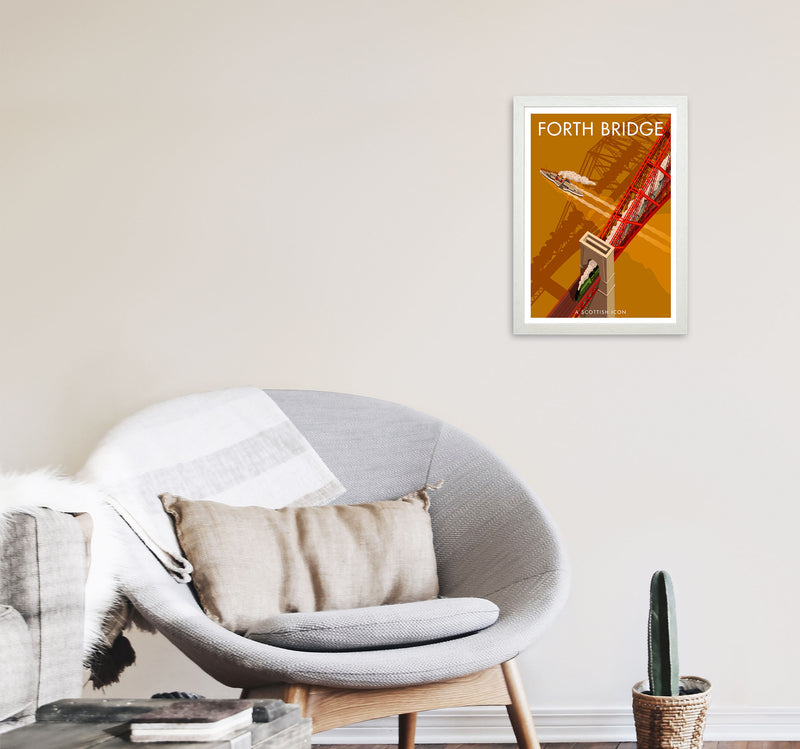 Forth Bridge by Stephen Millership A3 Oak Frame