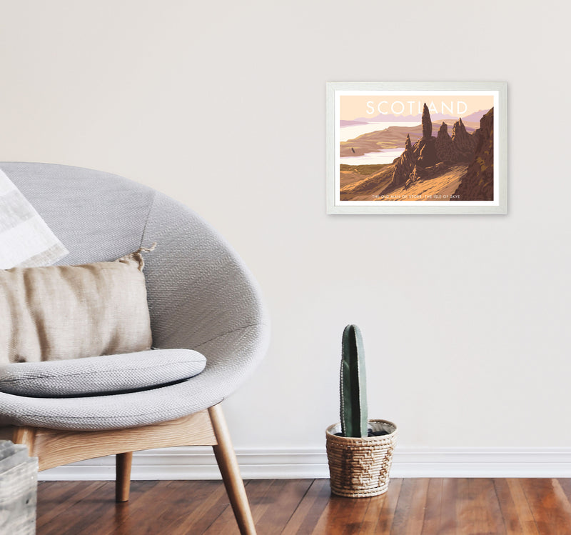Scotland by Stephen Millership A3 Oak Frame