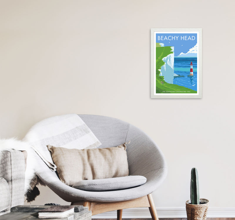 Beachy Head by Stephen Millership A3 Oak Frame