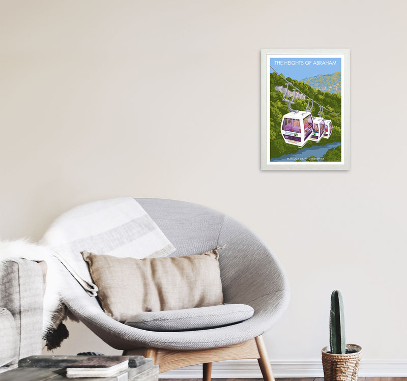 The Heights Of Abraham Art Print by Stephen Millership A3 Oak Frame