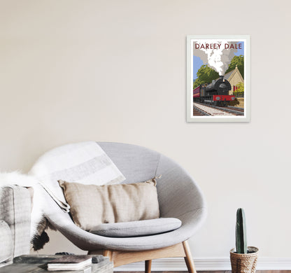 Darley Dale Derbyshire Travel Art Print by Stephen Millership A3 Oak Frame