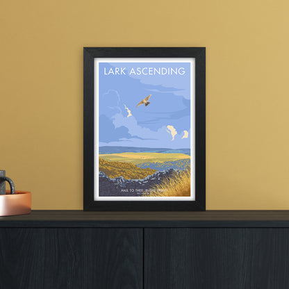 Lark Art Print by Stephen Millership A4 White Frame
