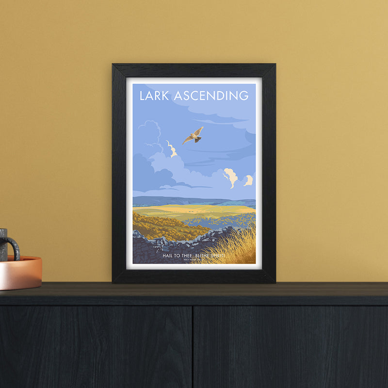 Lark Art Print by Stephen Millership A4 White Frame