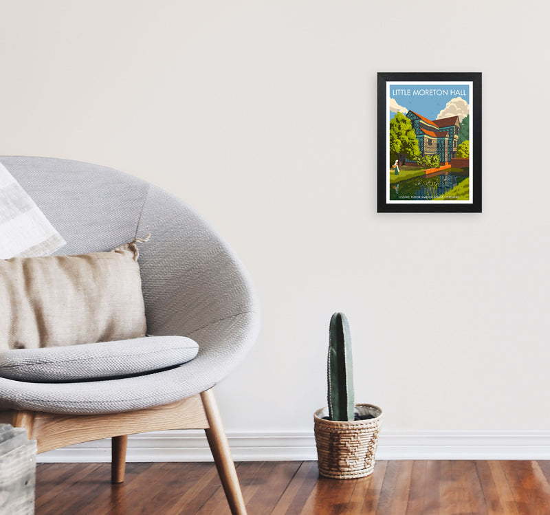 Little Moreton Hall by Stephen Millership A4 White Frame