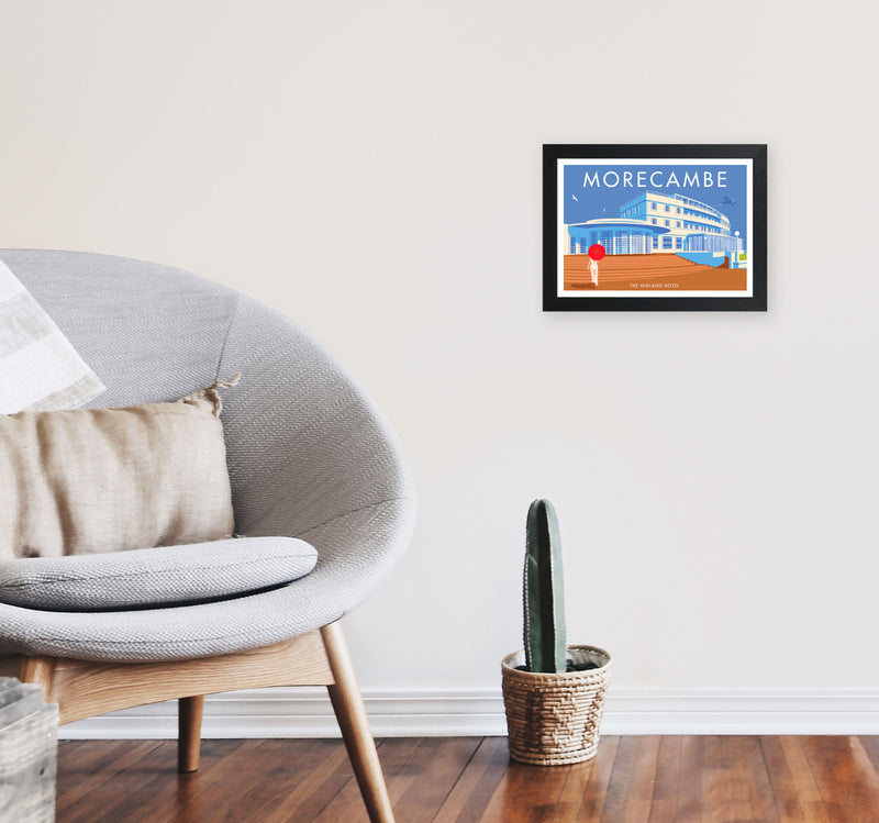 Morecambe by Stephen Millership A4 White Frame