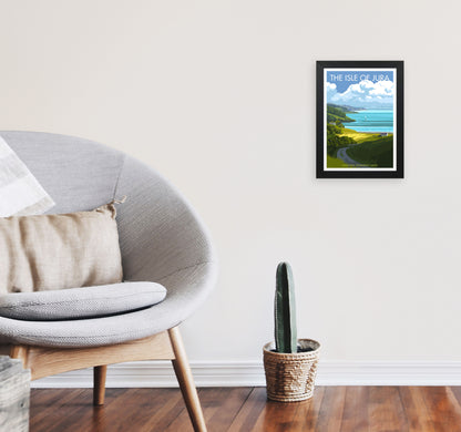 The Isle of Jura Art Print by Stephen Millership A4 White Frame