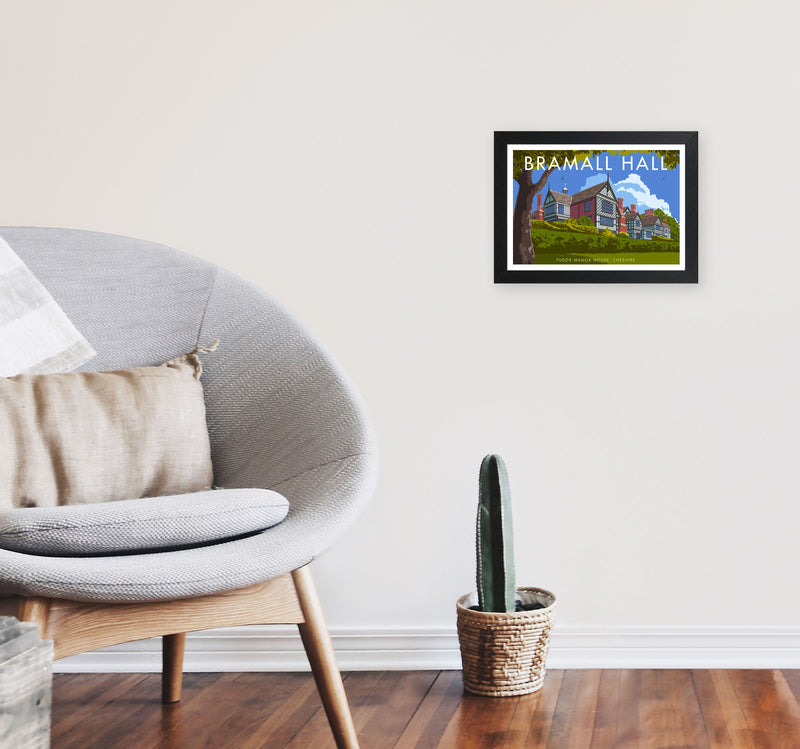 Bramall Hall by Stephen Millership A4 White Frame