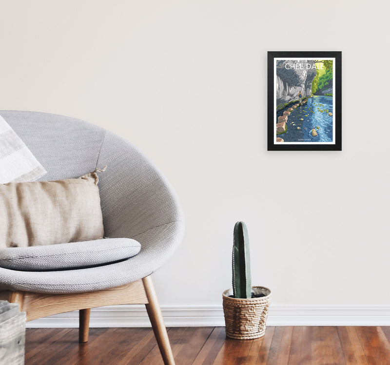 Chee Dale Art Print by Stephen Millership, Framed Wall Art A4 White Frame
