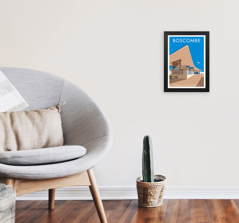 Boscombe Framed Digital Art Print by Stephen Millership A4 White Frame