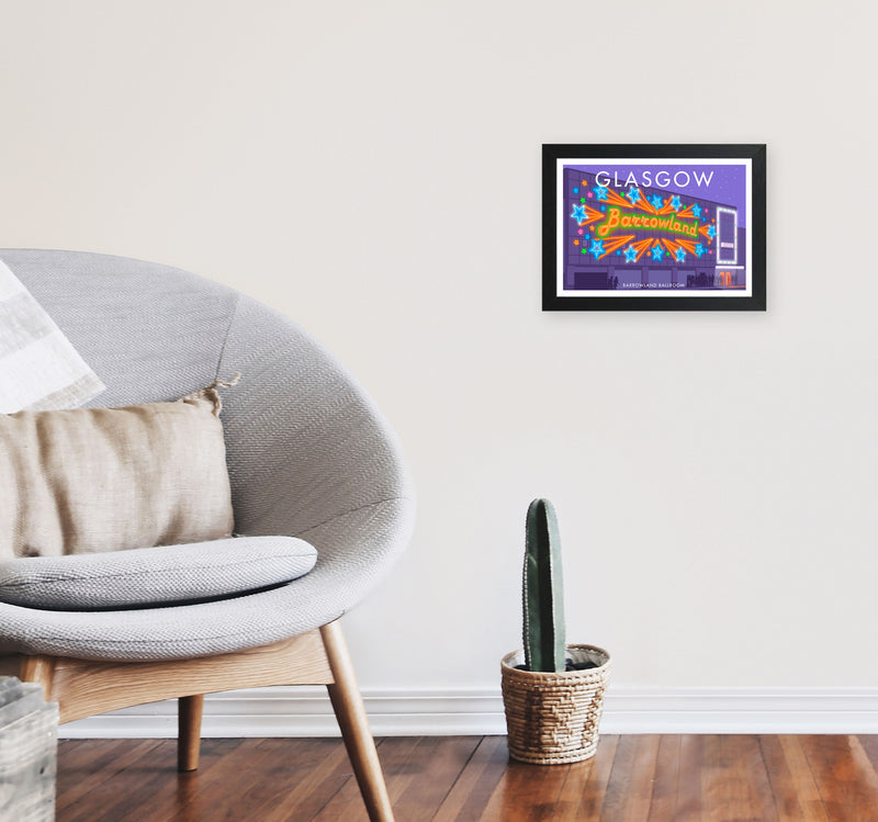 Barrowland Ballroom Glasgow Art Print by Stephen Millership A4 White Frame