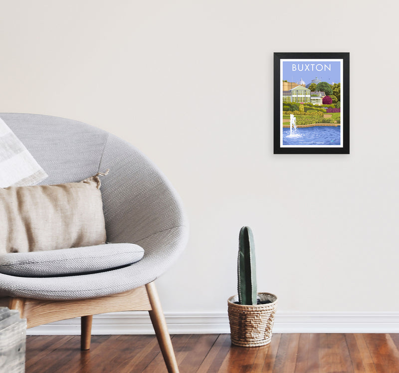 Buxton Derbyshire Travel Art Print by Stephen Millership A4 White Frame