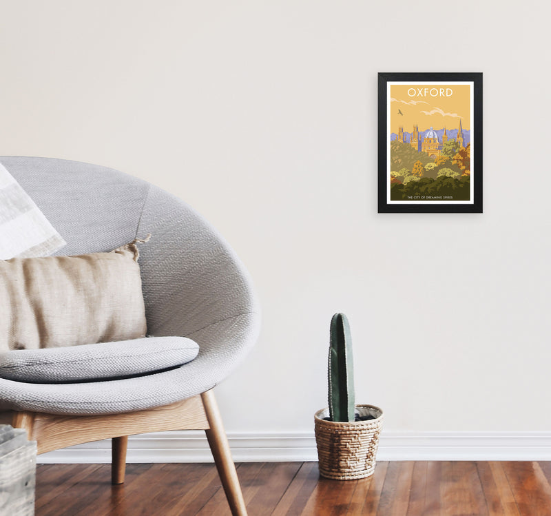 Oxford Travel Art Print by Stephen Millership A4 White Frame