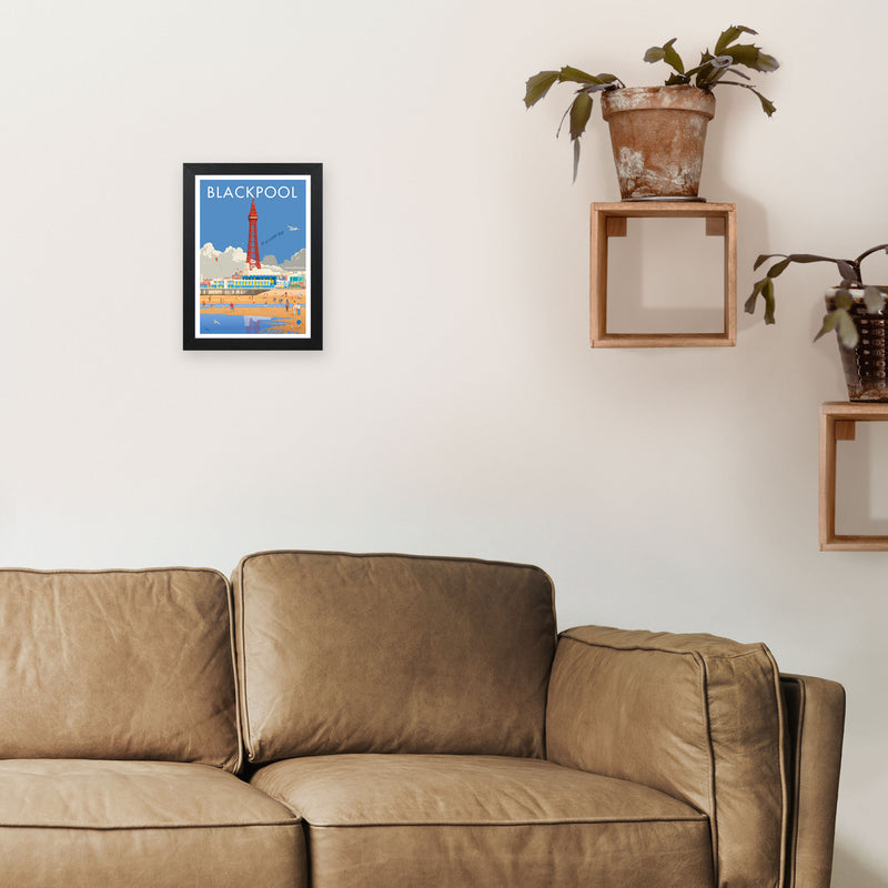 Blackpool 3 Art Print by Stephen Millership A4 White Frame