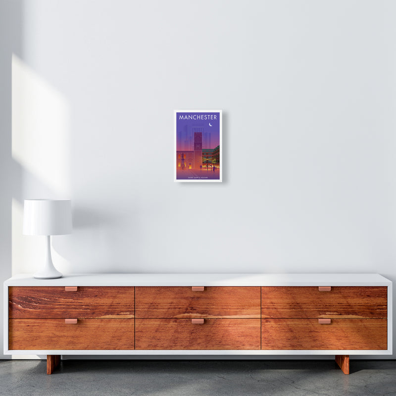 Manchester St Annes Sq Art Print by Stephen Millership A4 Canvas