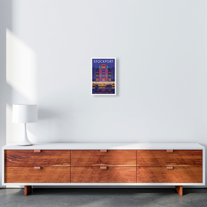 Stockport Plaza Framed Digital Art Print by Stephen Millership A4 Canvas