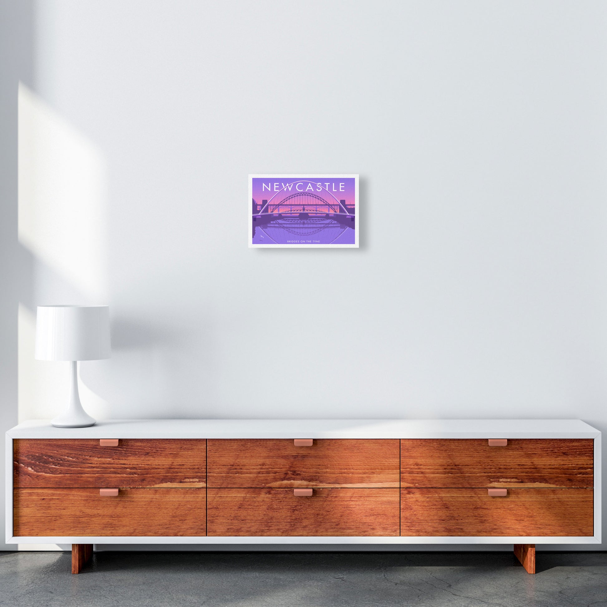Bridges On The Tyne Newcastle Art Print by Stephen Millership A4 Canvas