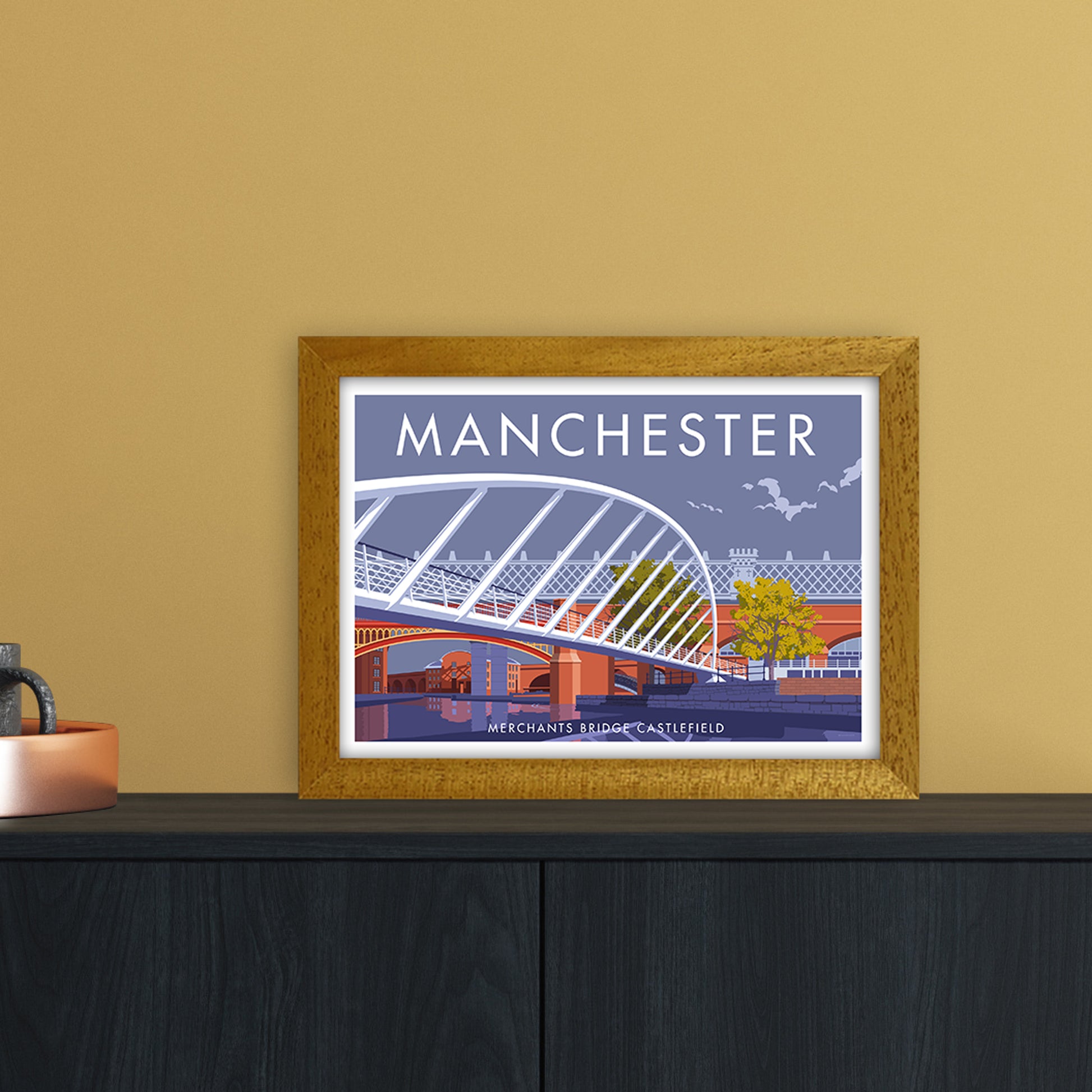 Manchester Merchants Bridge Art Print by Stephen Millership A4 Print Only