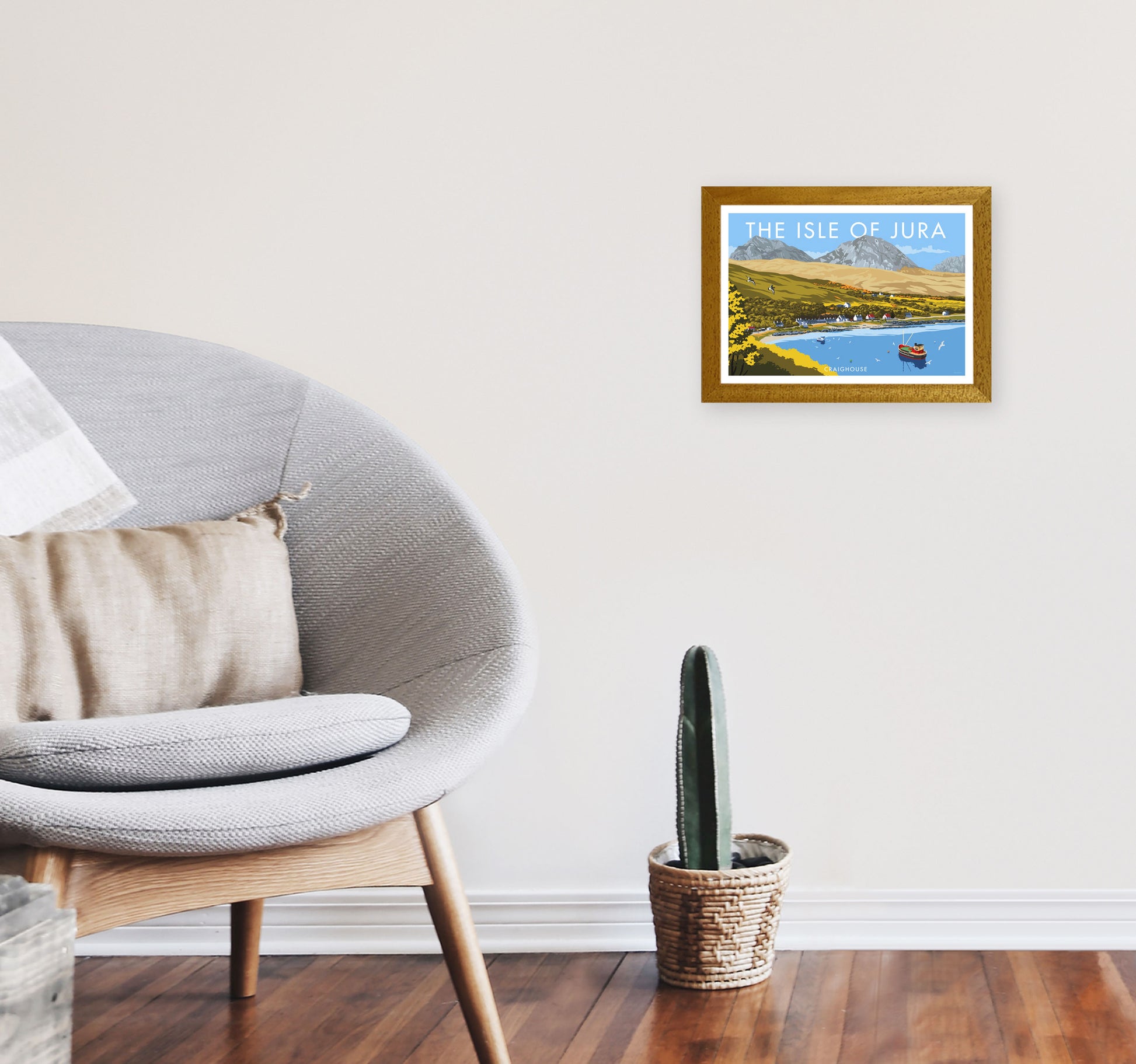 The Isle Of Jura Craighouse Art Print by Stephen Millership A4 Print Only