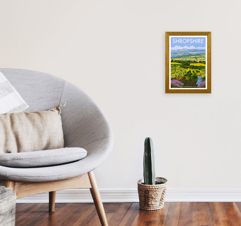 Shropshire Framed Digital Art Print by Stephen Millership A4 Print Only