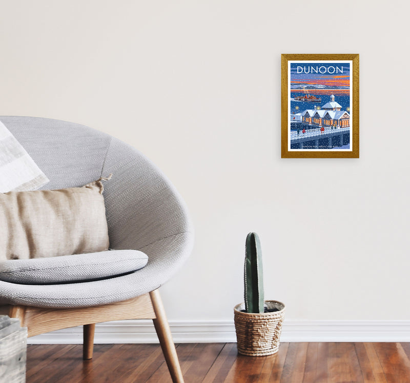 Dunoon Pier Art Print by Stephen Millership A4 Print Only