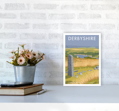 Derbyshire Errwood Travel Art Print By Stephen Millership A4 Black Frame