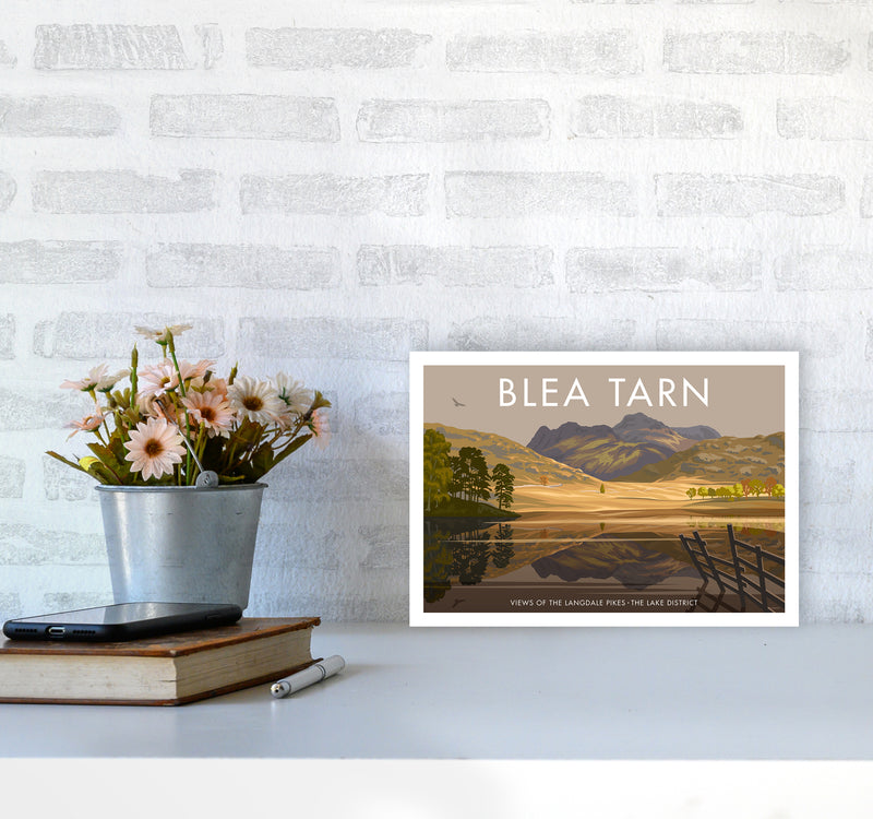 The Lakes Blea Tarn Travel Art Print By Stephen Millership A4 Black Frame
